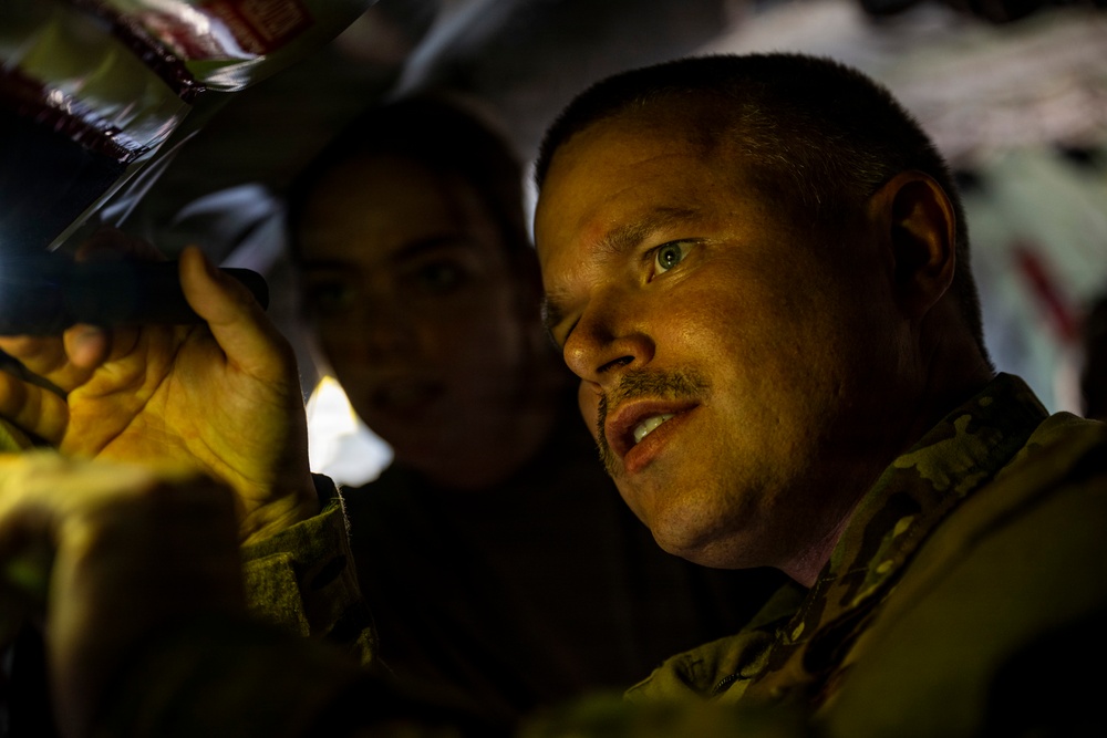 KC-135 refuels F-16s during patrol in CENTCOM AOR
