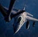 KC-135 refuels F-16s during patrol in CENTCOM AOR