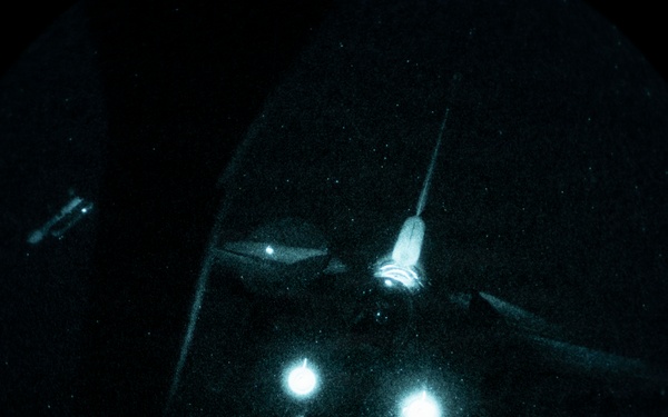 F16s refueled during night ops in CENTCOM AOR