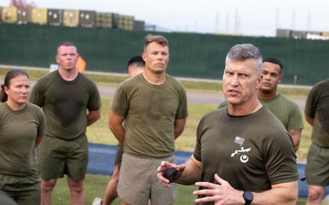 Marine Corps logistics commander emphasizes readiness, stewardship at Blount Island