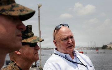 Marine Corps logistics commander emphasizes readiness, stewardship at Blount Island
