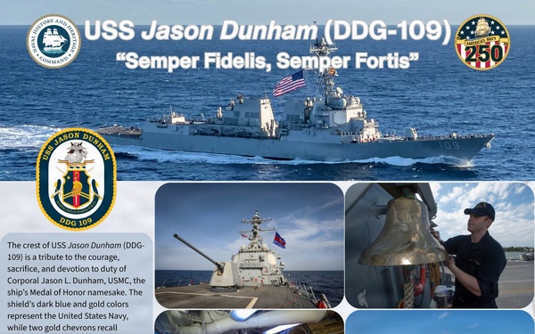 USS Jason Dunham (DDG-109) Factsheet