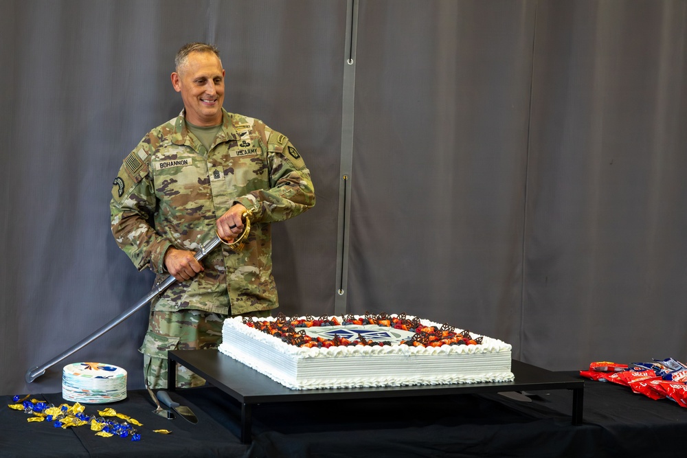V Corps transfers responsibility to Command Sgt. Maj. Bohannon during ceremony in Poland