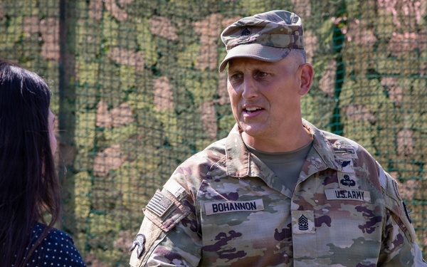 V Corps transfers responsibility to Command Sgt. Maj. Bohannon during ceremony in Poland