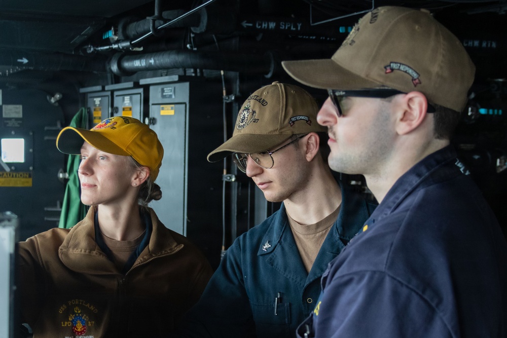 USS Portland Sailors Conduct Routine Operations