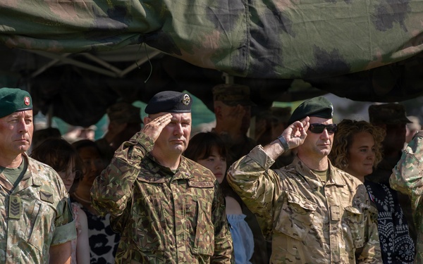 V Corps passes responsibility to Command Sgt. Maj. Bohannon during ceremony in Poland
