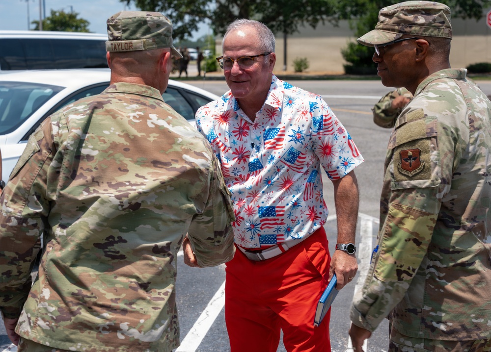 Honorable dave Weinberg visits Keesler