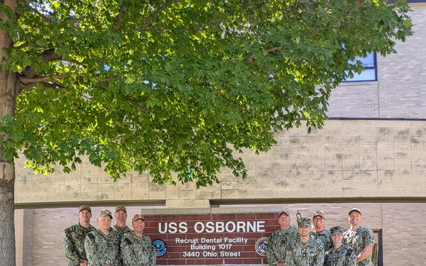 Dental Leadership visit USS Osborne Recruit Dental Facility at Naval Station Great Lakes