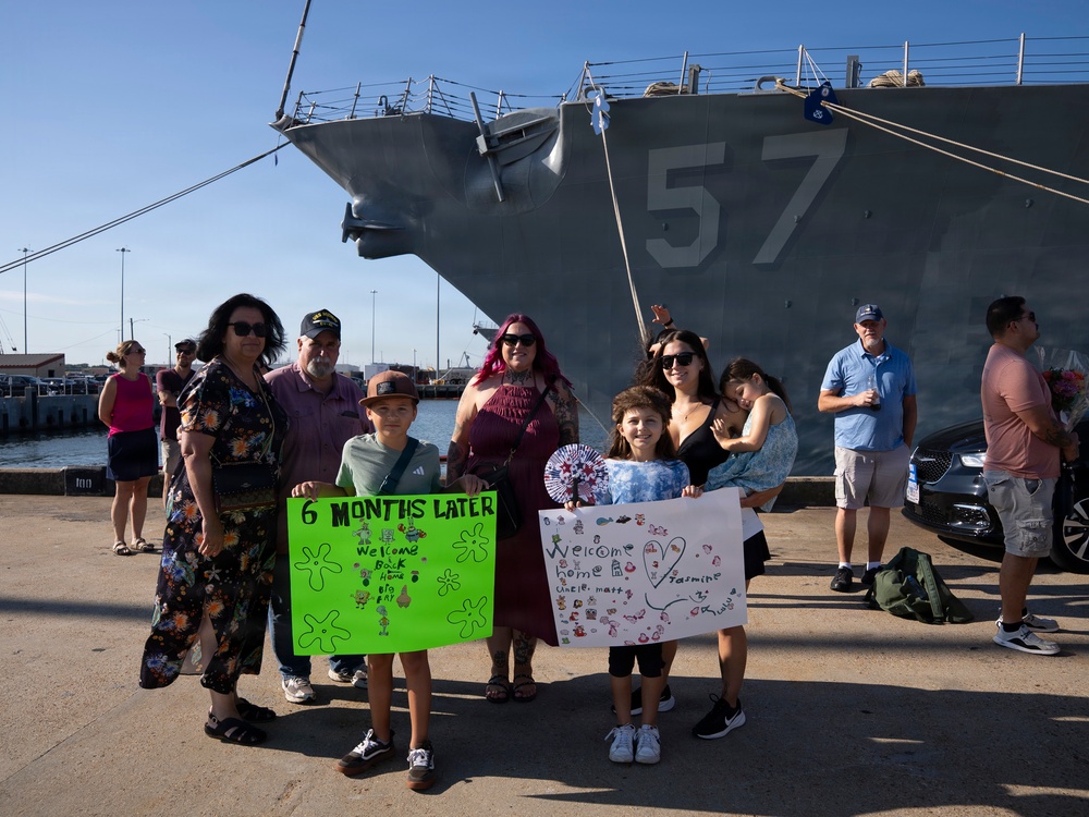 USS Truxtun Returns to Naval Station Norfolk from Deployment to U.S. 4th, 5th, and 6th Fleets