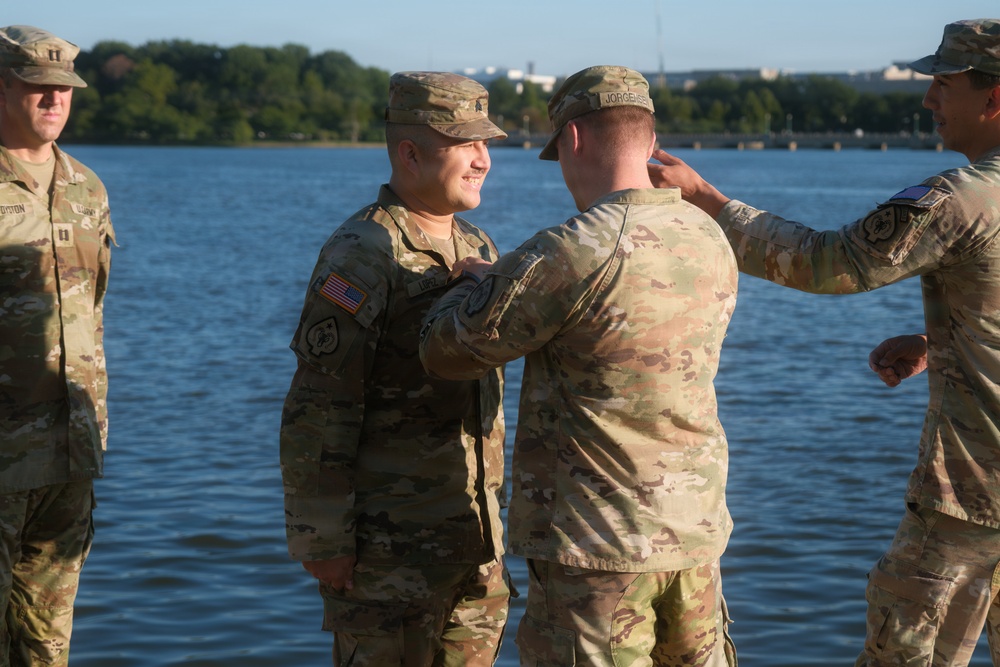 JTF-DC Nevada Guardsman Promoted at Jefferson Memorial