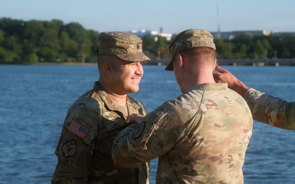 JTF-DC Nevada Guardsman Promoted at Jefferson Memorial