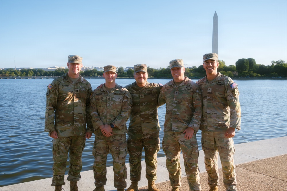 JTF-DC Nevada Guardsman Promoted at Jefferson Memorial