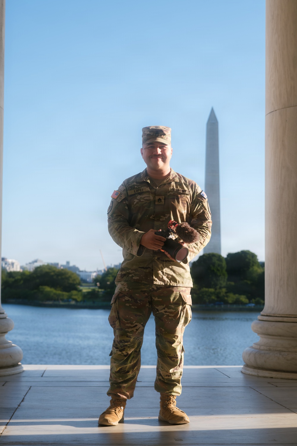 JTF-DC Nevada Guardsman Promoted at Jefferson Memorial
