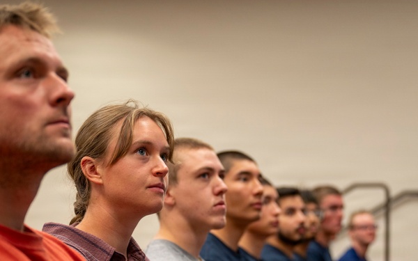 Air Force Delayed Entry Program recruits participate in SERE immersive tour