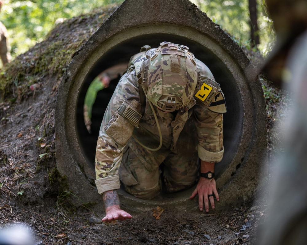 USAREUR-AF Best Squad Competition 2026 - Day Two: Iron Traverse Rugged Terrain Trail, Stress Shoot and Obstacle Course