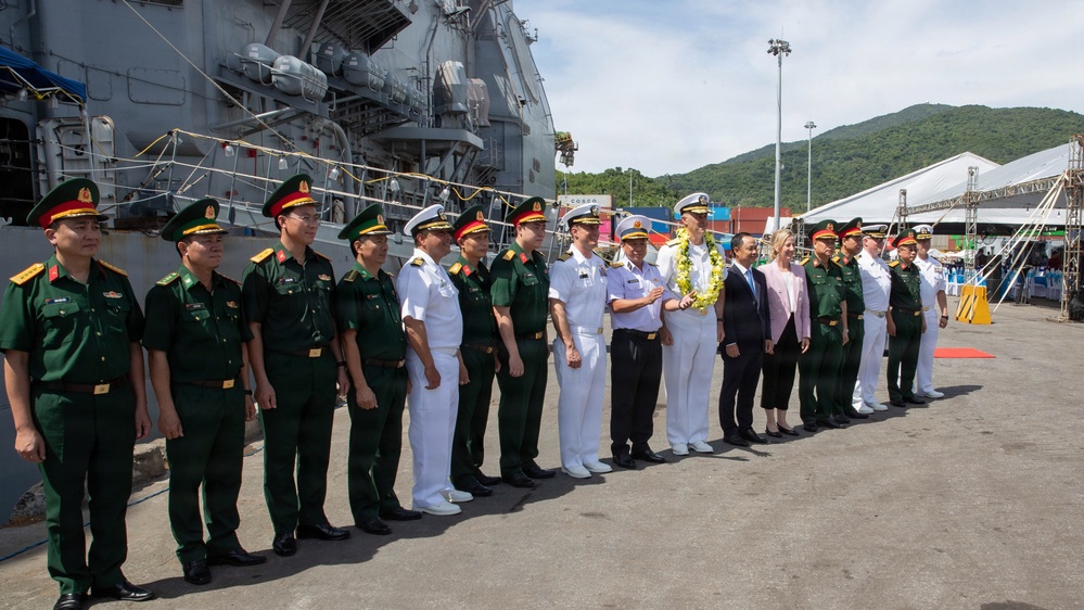 George Washington Carrier Strike Group Commanders Attend Arrival Ceremony in Vietnam