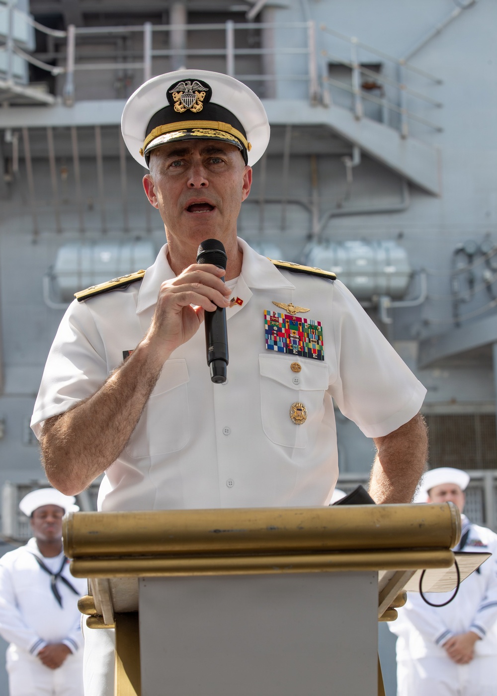 George Washington Carrier Strike Group Commanders Attend Arrival Ceremony in Vietnam