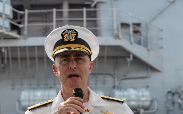 George Washington Carrier Strike Group Commanders Attend Arrival Ceremony in Vietnam