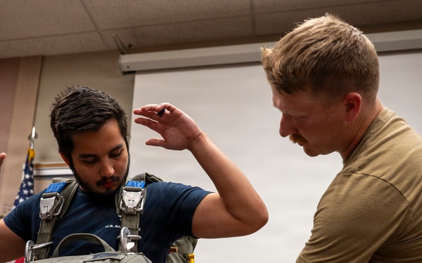 Air Force Delayed Entry Program recruits participate in SERE immersive tour
