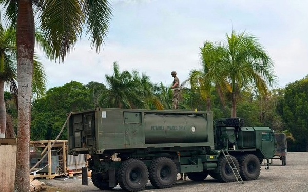 Military Potable Water Distribution Unit Staged in Puerto Rico