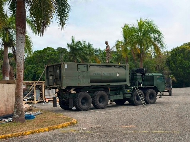 Military Potable Water Distribution Unit Staged in Puerto Rico