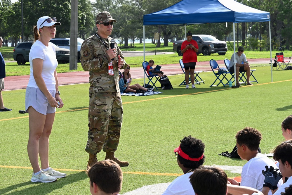 COL LIM GIVES OPENING REMARKS AT NFL FOOTBALL PROCAMP