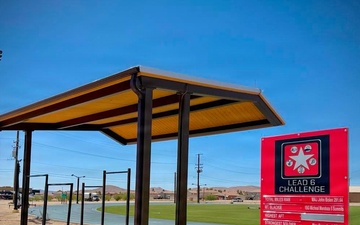Solar Shades Over Blue Track Community &amp; Training Area - After