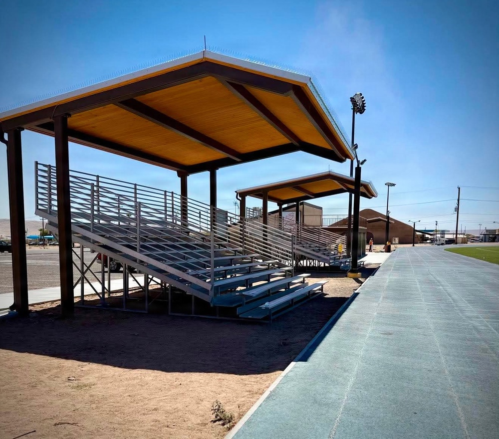 Solar Shades Over Blue Track Community &amp; Training Area - After