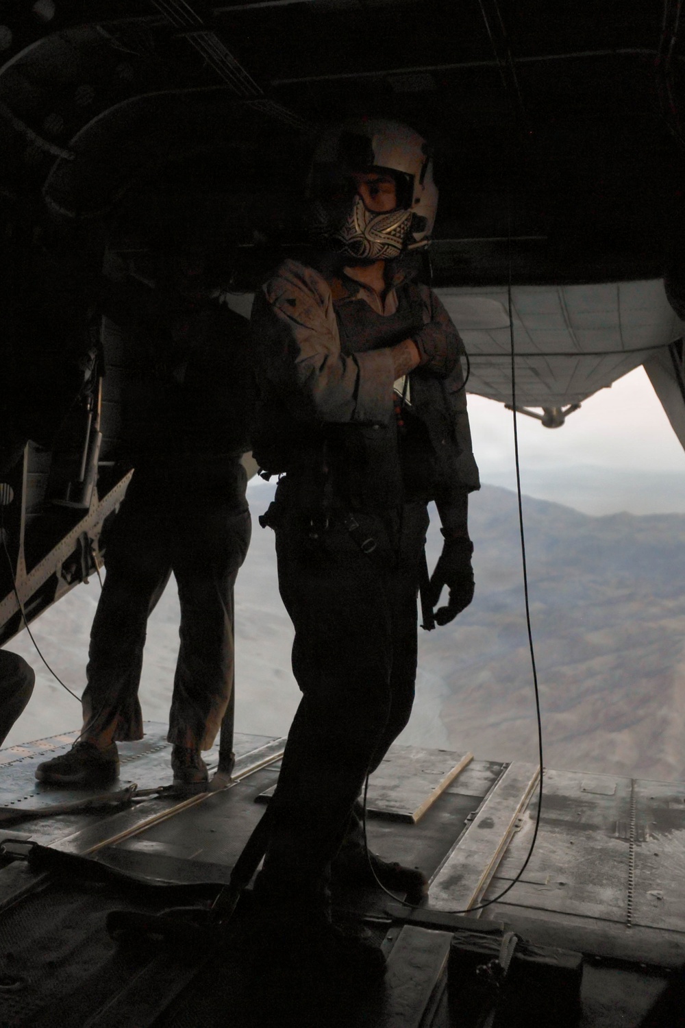 U.S. Marines with Combat Logistics Battalion 2 conduct a personnel jump at MCAGCC