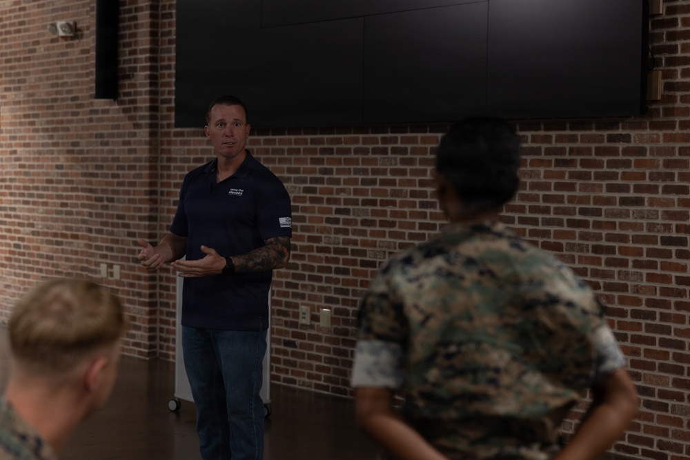 Medal of Honor Recipient Meyer Speaks to MCAS Cherry Point Marines