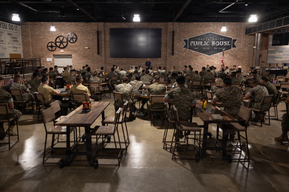 Medal of Honor Recipient Meyer Speaks to MCAS Cherry Point Marines