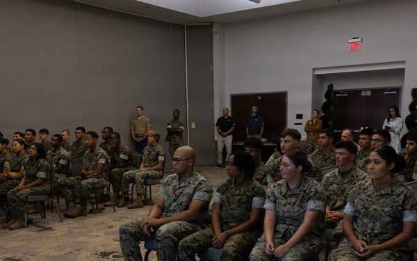 Medal of Honor Recipient Meyer Speaks to MCAS Cherry Point Marines