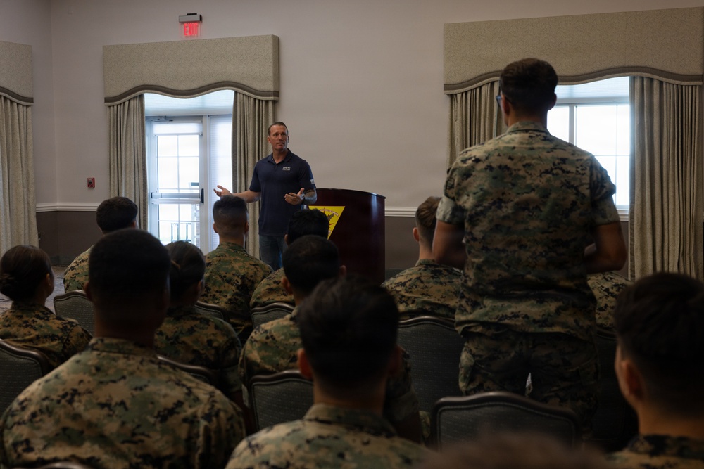 Medal of Honor Recipient Meyer Speaks to MCAS Cherry Point Marines