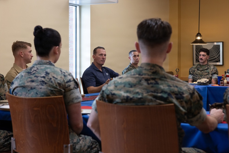 Medal of Honor Recipient Meyer Speaks to MCAS Cherry Point Marines