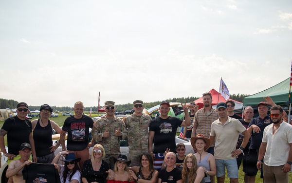 Civil Affairs Soldiers attend Lithuania's largest American car show