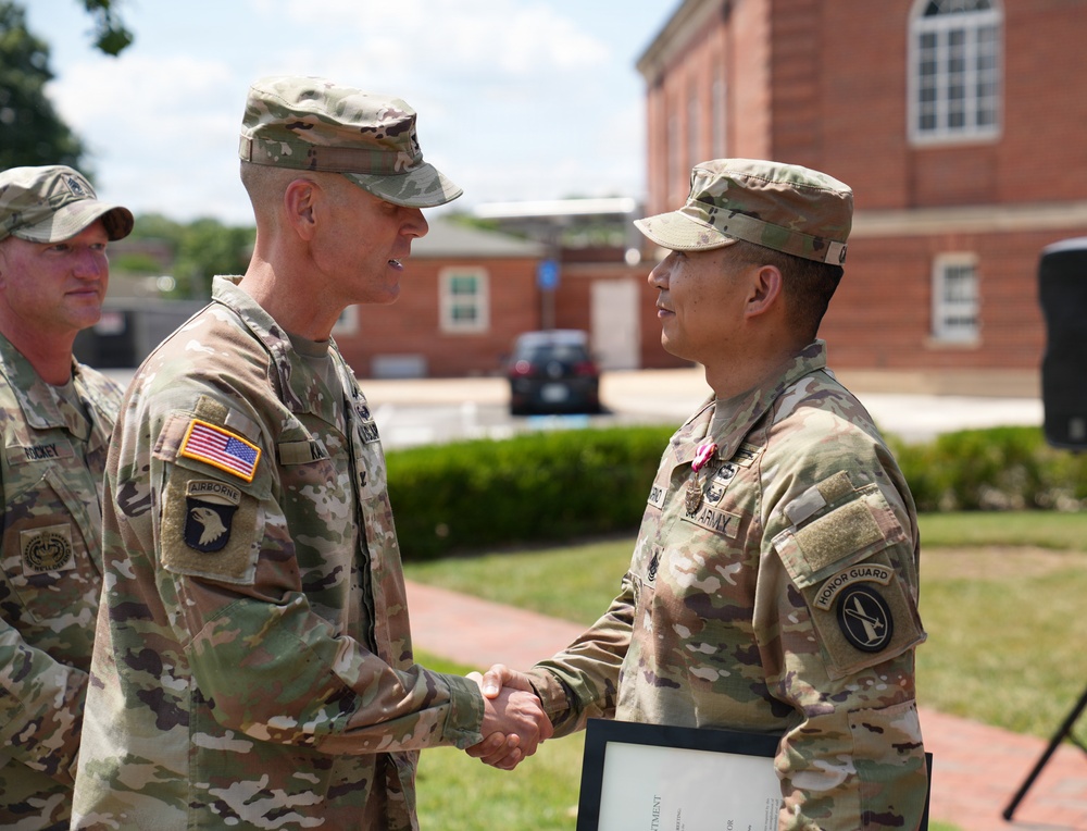 Sgt. Maj. Kiel Cariño's promotion ceremony, July 31, 2026