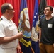 Navy Captain administers Oath of Enlistment for Son on Last Day of Navy Career