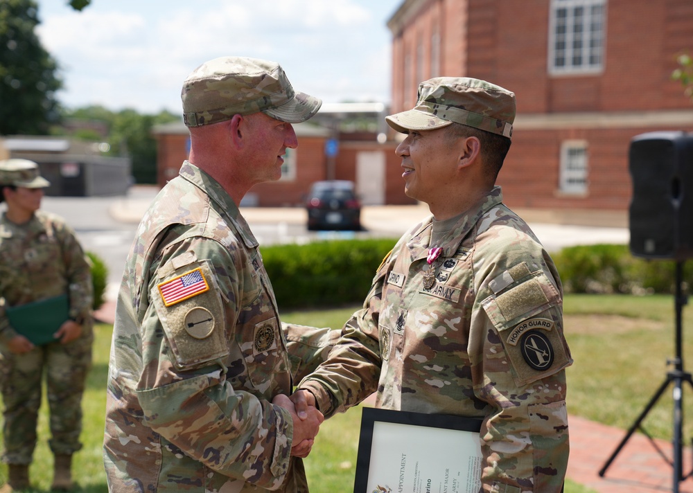 Sgt. Maj. Kiel Cariño's promotion ceremony, July 31, 2026