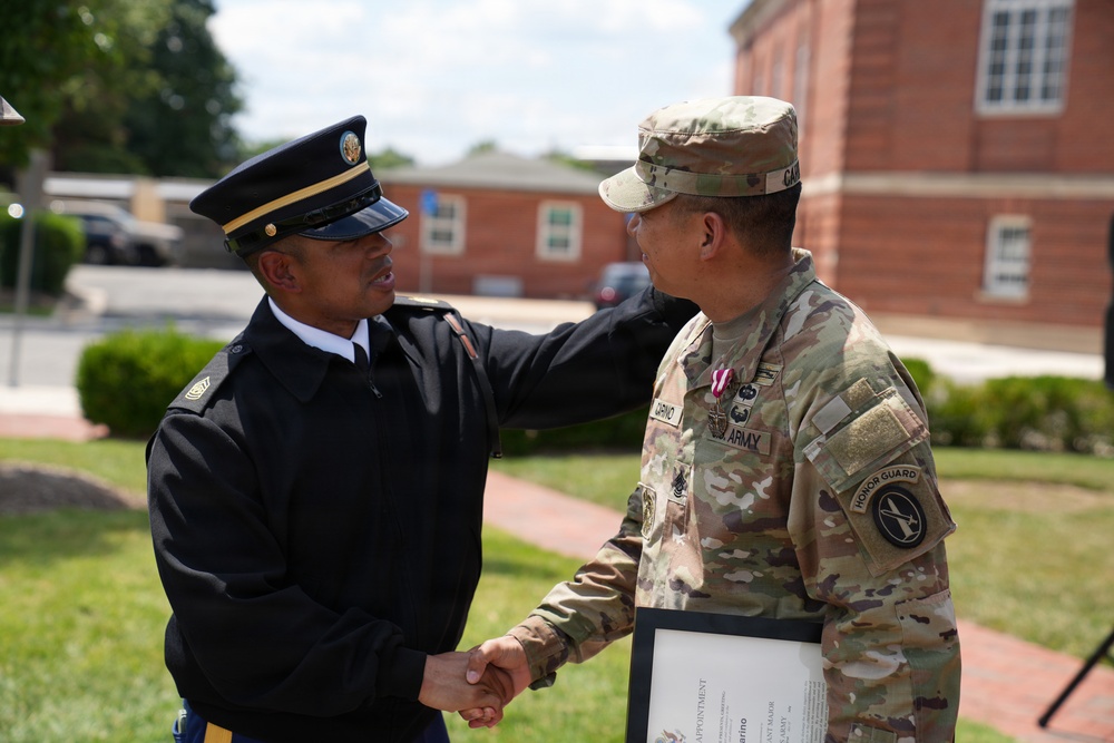 Sgt. Maj. Kiel Cariño's promotion ceremony, July 31, 2026