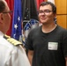 Navy Captain administers Oath of Enlistment for Son on Last Day of Navy Career