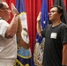 Navy Captain administers Oath of Enlistment for Son on Last Day of Navy Career