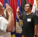 Navy Captain administers Oath of Enlistment for Son on Last Day of Navy Career