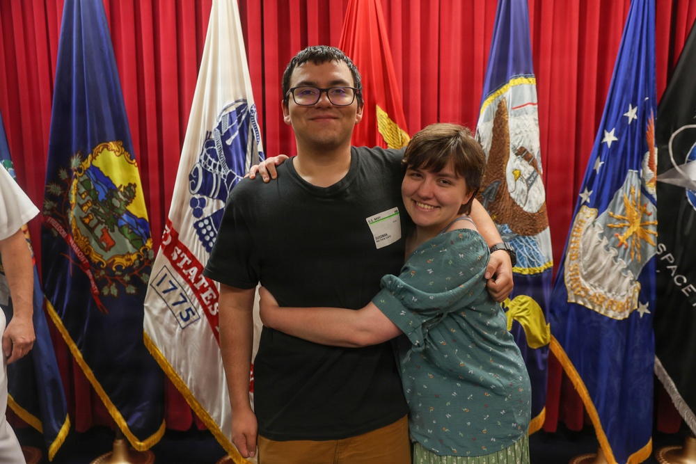 Navy Captain administers Oath of Enlistment for Son on Last Day of Navy Career
