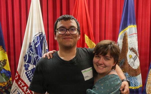 Navy Captain administers Oath of Enlistment for Son on Last Day of Navy Career