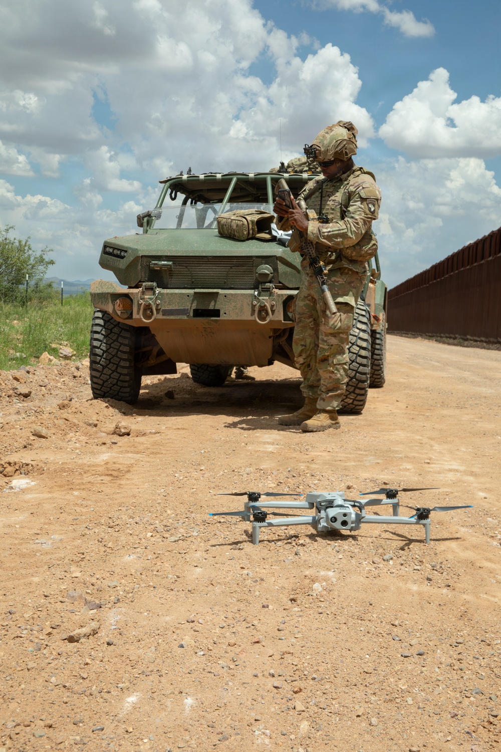 U.S. Army Soldiers Assist CBP with Drone Operation