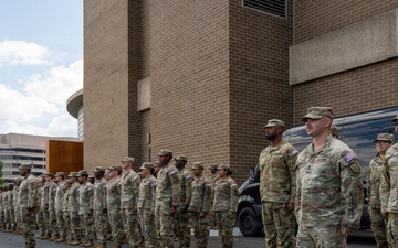 Georgia National Guardsmen assist the Metro Transit Police Department, locating and detaining vandalism suspect