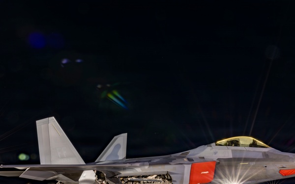 F-22 Raptor under the lights