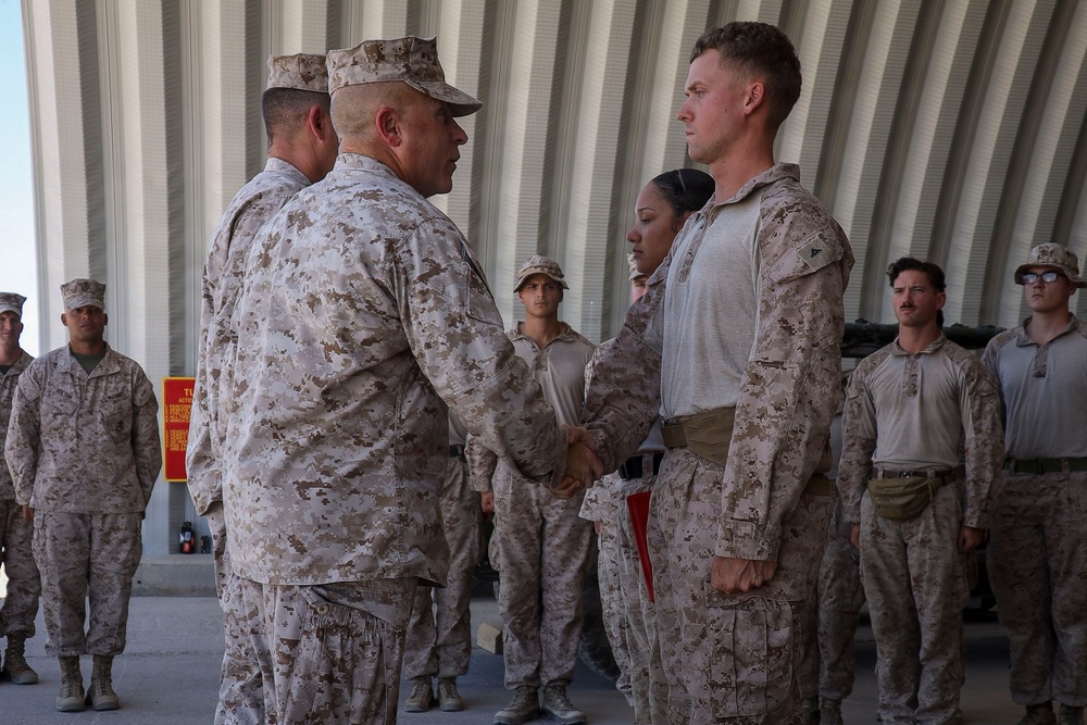 2nd MarDiv CG awards NCO and Marine of the Quarter
