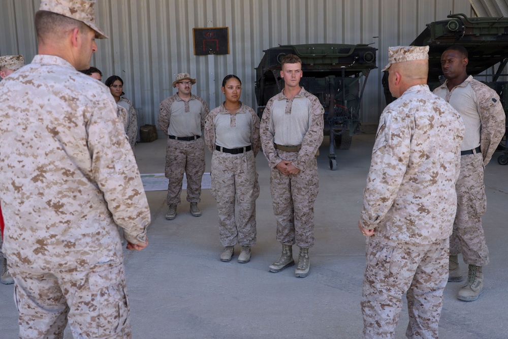 2nd MarDiv CG awards NCO and Marine of the Quarter