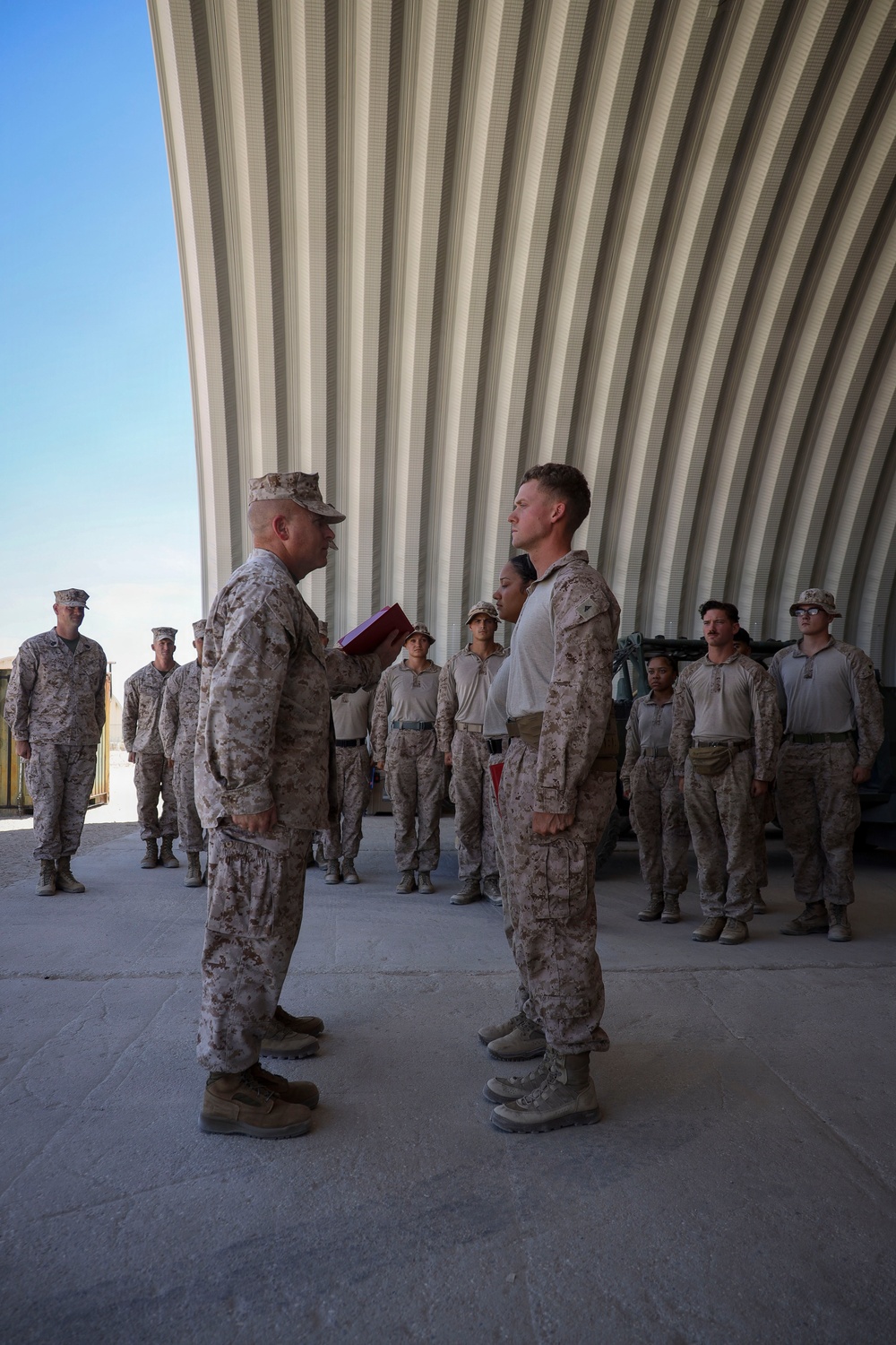 2nd MarDiv CG awards NCO and Marine of the Quarter